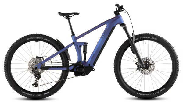 VTT Électrique Tout-Suspendu Cube Stereo Hybrid One44 EXC 800 12V 800 Wh Bosch 120 Nm 29'' Bleu Iris Violet 2026